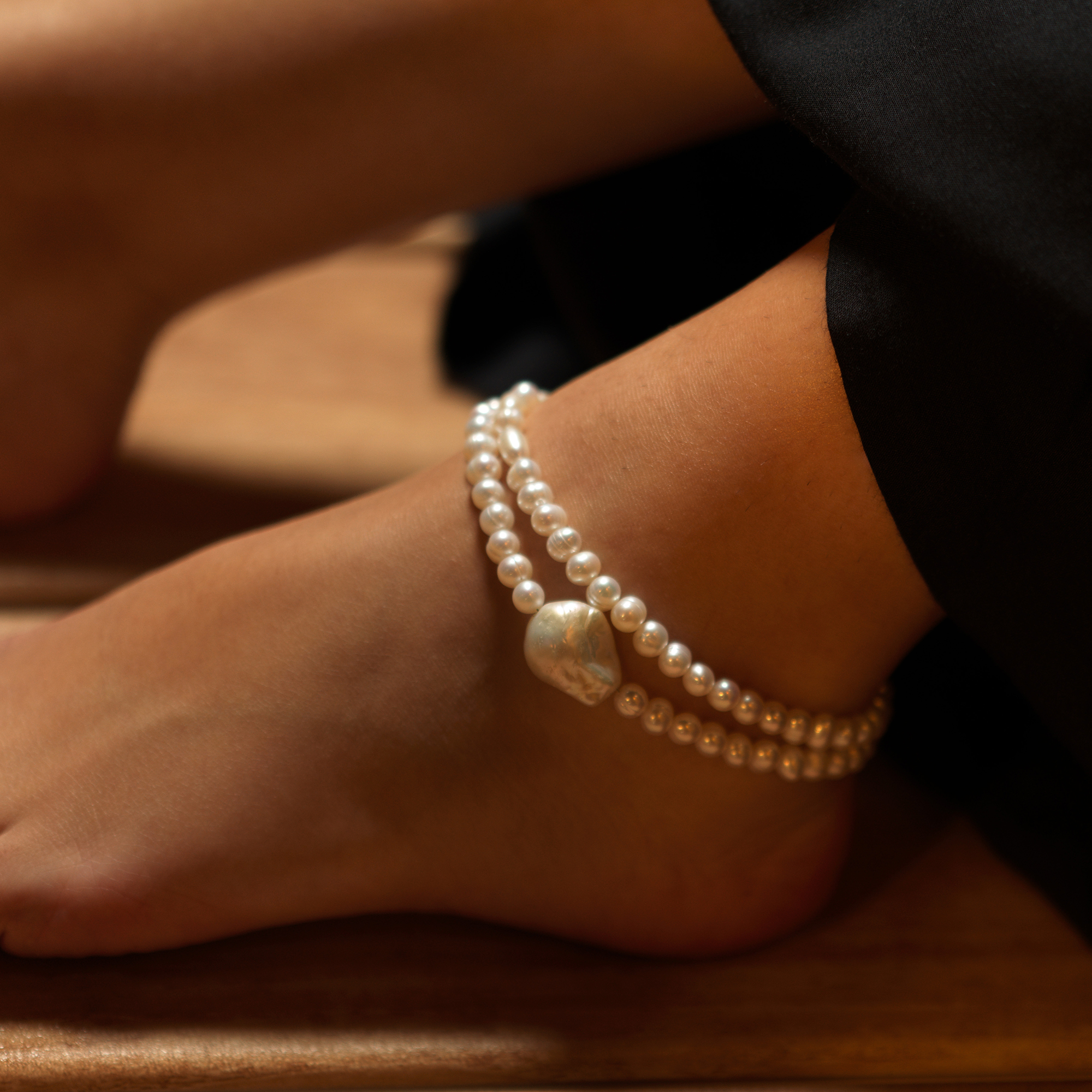 JADE & JHON PEARL ANKLET model