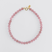 MILA ROSE BLUSH QUARTZ NECKLACE