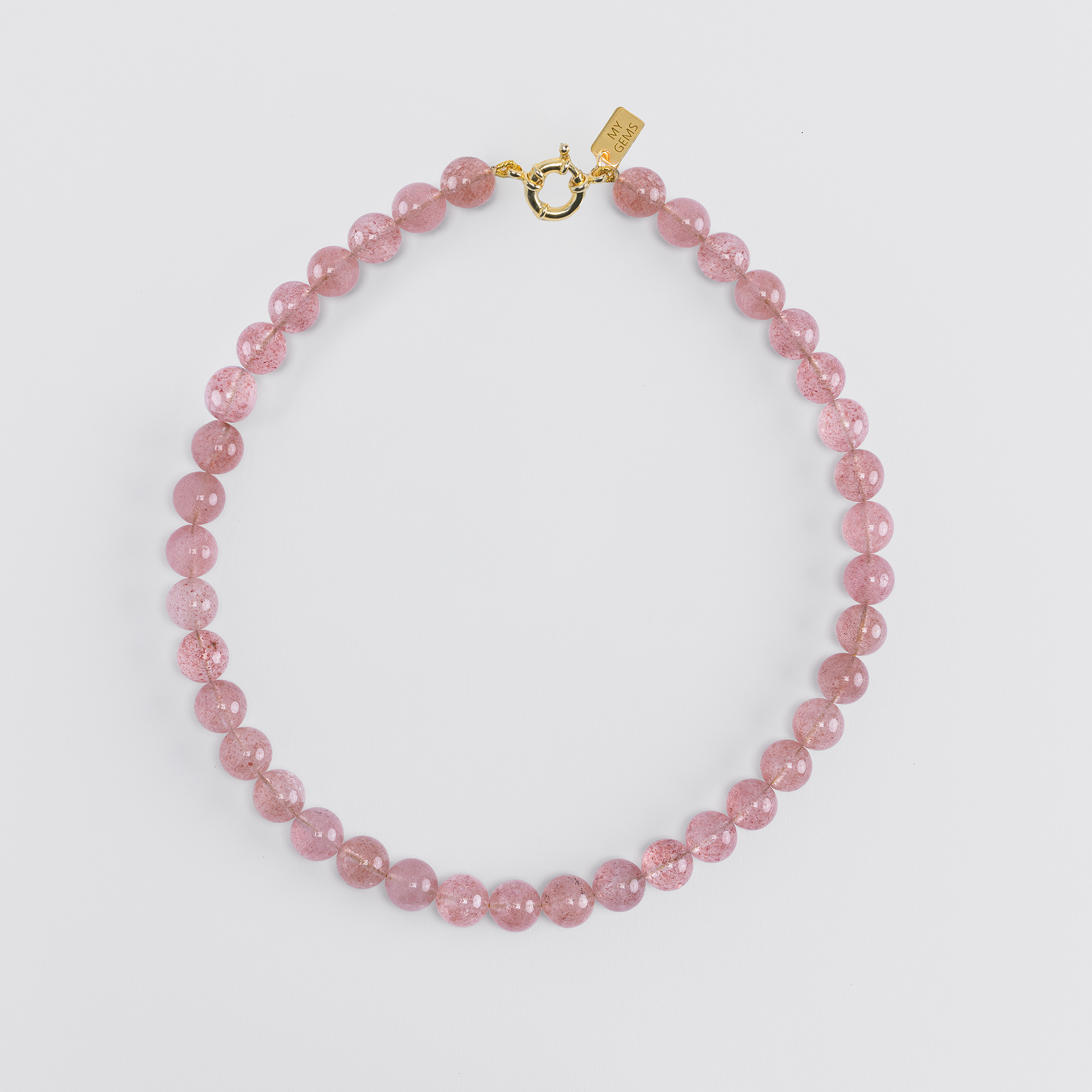 MILA ROSE BLUSH QUARTZ NECKLACE