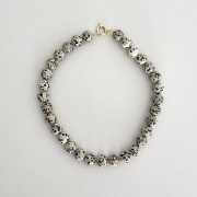 Alona Necklace dalmatian jasper gemstone necklace with gold-plated clasp by My Gems.