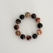 Niko Bracelet agate stretch bracelet gold-filled detail by My Gems