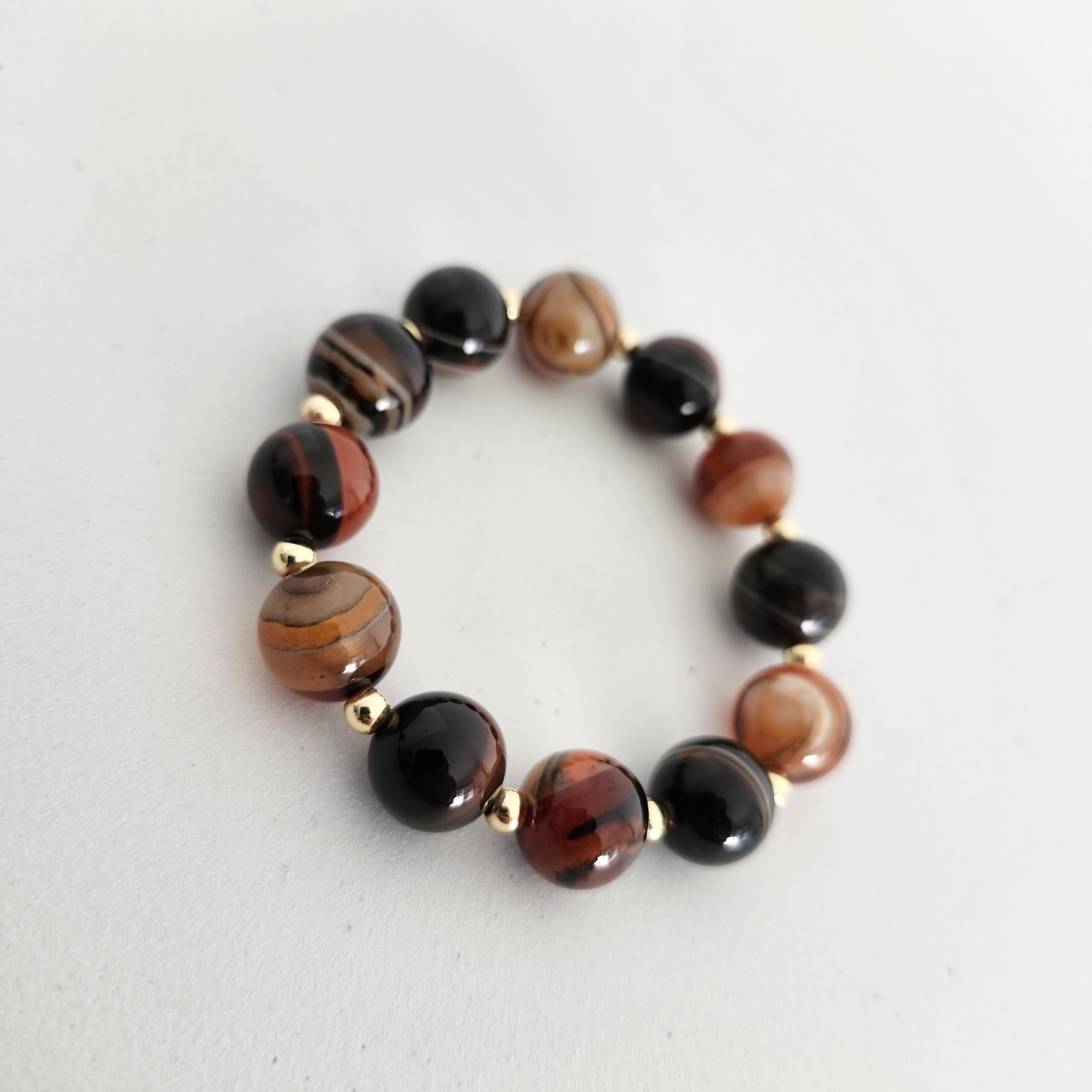 Niko Bracelet flexible agate gemstone bracelet by My Gems