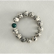 Eric Bracelet Dalmatian jasper and aventurine stretch bracelet by My Gems