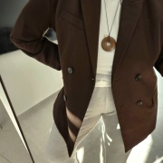 Yasmin Necklace agate donut pendant with black adjustable cord up to 80cm by My Gems