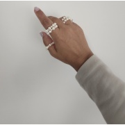 Moran Ring freshwater pearls handmade pearl ring in 3 sizes by My Gems