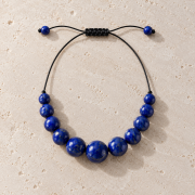 SINYA zebra acrylic necklace with graduated black and white beads